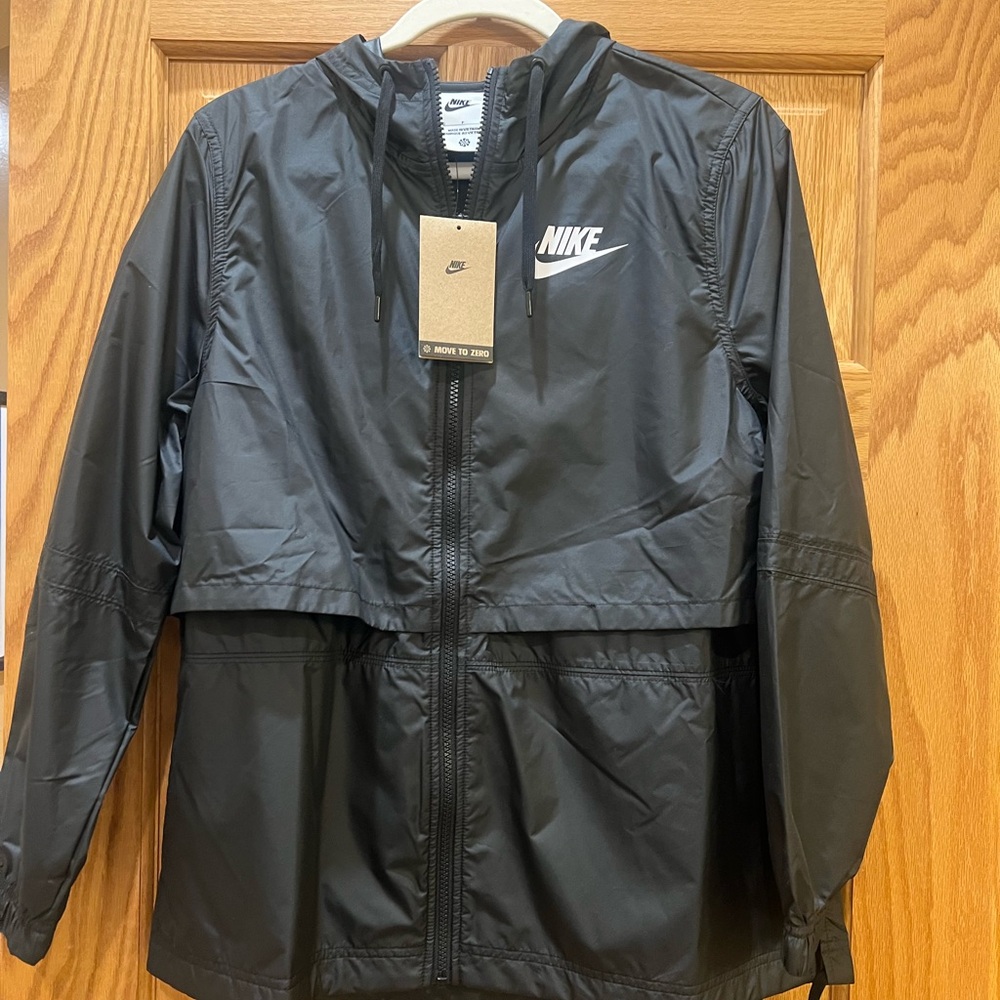 Nike Black Hooded Windbreaker Jacket
